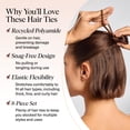 thumbnail image 3 of Kitsch Hair Ties No Damage - Strong, Stretchy Hair Bands | Soft Nylon Ponytail Holders, Snag-Free Rubber Bands, Perfect for Updos & Braids | Ideal Gifts for Women - Rosewood, 8pcs, 3 of 4