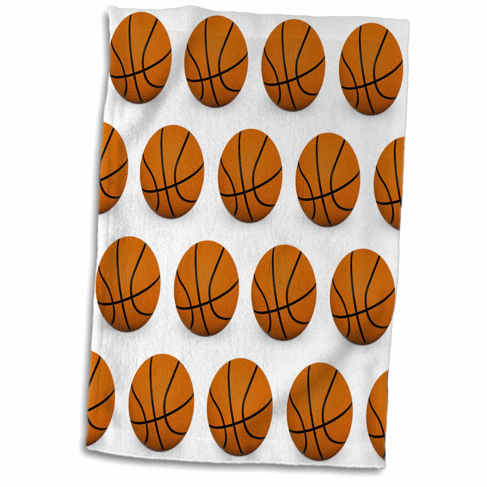 3dRose Basketball Pattern Towel, 15 by 22inch