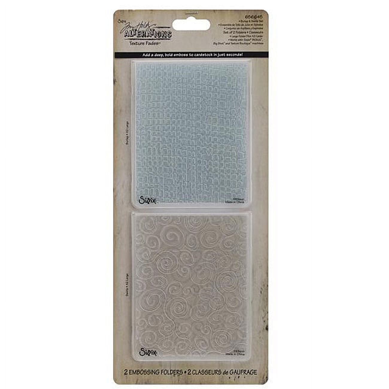 流行り の ブランド  Sizzix Texture Fades A2 Embossing Folders 2/Pkg-Paper スクラップブッキング