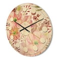 thumbnail image 3 of Designart 'Botanical Floral Retro III' Mid-Century Modern Wood Wall Clock, 3 of 5