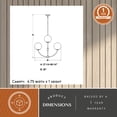 thumbnail image 6 of Avers 4 Light LED Compatible Gold Brass Mid-Century Modern Chandelier White Globe Glass, 6 of 12