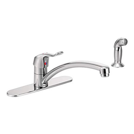 Moen 8717 Commercial M Dura Single Mount Kitchen Faucet With 12 Inch Spout Reach And Side Spray 1 5 Gpm Chrome Walmart Canada