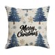 thumbnail image 2 of Juego de fundas de almohada con diseño de árbol de Navidad | Fundas de almohada decorativas navideñas de 45 x 45 cm en azul oscuro | Fundas de cojín festivas para salón con cremallera oculta, 2 of 5