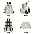 thumbnail image 4 of FORMRS Mini Backpack Purse for Women Travel Daypack Casual Shoulder Bag, Green Leafy Pattern, 4 of 7