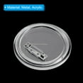 thumbnail image 5 of Uxcell 2.28inch Acrylic Button Pin Badge, 25 Set Round Pin Blank Buttons Badges Kit, Clear, 5 of 7