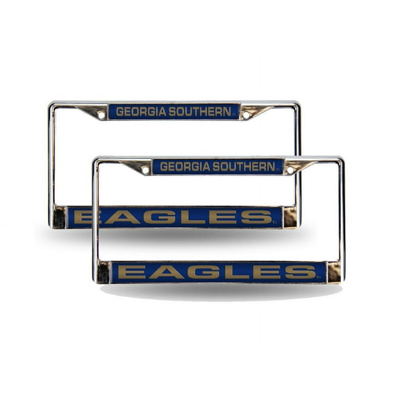 Georgia Southern Eagles Chrome Metal Laser Cut License Plate Frame - Set of 2 Frames