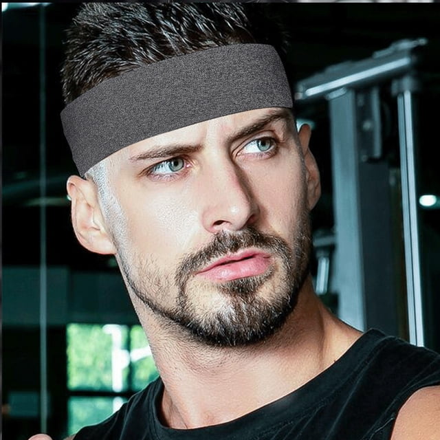 Banda para La Cabeza onlyliua Gris Oscuro Deportiva Yoga Fitness Absorbente de Sudor