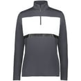 thumbnail image 3 of Holloway Sportswear XL Womens Prism Bold 1/4 Zip Pullover Carbon/White 222791, 3 of 5