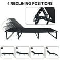 thumbnail image 3 of Adjustable Camping Cot, 4-Position Reclining Cot for Adults, 74.86" x 29.55" x 11.82", Lightweight Folding Lounge Chair for Pool, Beach, and Patio, 3 of 8