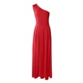 thumbnail image 5 of Vestido de mujer de moda casual de verano sin mangas de color sólido con un solo hombro Pompotops ghjkhdj18346, 5 of 5