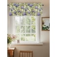 thumbnail image 2 of Purple Hydrangeas Curtain Valances for Windows, Spring Floral Green Leaf Countryside Kitchen Valance Window Treatment, Light Filtering Block Curtains for Bathroom/Bedroom/Living Room 54'' x 18'', 2 of 9