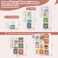 thumbnail image 5 of Costway 12-Cube Kids Wardrobe Baby Dresser Bedroom Armoire Clothes Hanging Closet with Door, 5 of 10