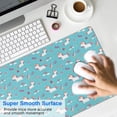 thumbnail image 4 of Long Mouse Pads for Desk,Blue Cartoon Unicorn Rainbow Cloud Desk Mats on Top Of Desks, Desk Mouse Pad Extra Large with 3mm Non-Slip Base and Stitched Edge for Gaming,Work,Home 31.5"x11.8", 4 of 5