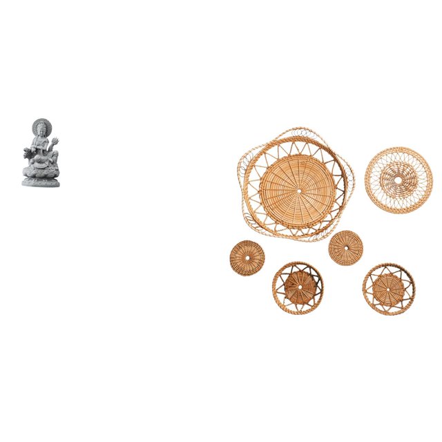 Figura De Guan Yin, Escultura De Buda Femenina Feng Shui, Artesanía China Para Centros De Mesa De Pasillo Interior Con Tejido De Ratán único, Arte Decorativo Para Colgar En La Pared, Para