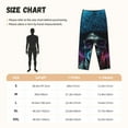 thumbnail image 2 of Cauagu Punk Style Blue Haired Skull Pajama Pants for Women Loose Fit Wide Leg Trouser Pants Casual Elastic Waist Drawstring Lounge Pants, 2 of 6