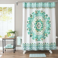 Better Homes & Gardens Medallion Fabric Shower Curtain, Multicolor