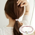 thumbnail image 3 of 40 Pieces in 8 Colors Super Stretchy Three-in-One Bead Pearl Hair Ties Scrunchies Hairbands Korean Hair Ropes Ponytail Holders for Women Girls, 3 of 4