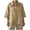 Khaki, variant on Lenpel 3/4 Length Sleeve Womens Tops Fashion Lapel V Neck Shirts Oversized Lightweight Side Split High Low Hem Blouses