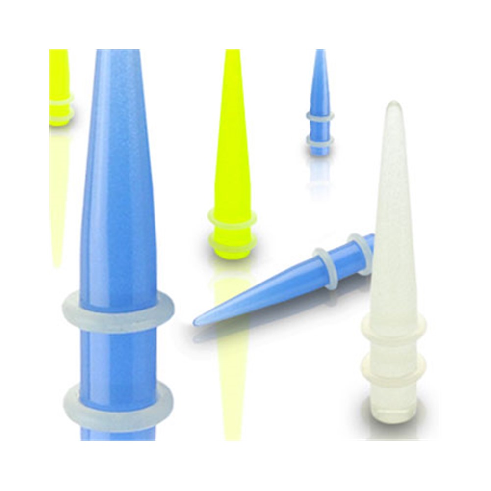 Glow In Dark Hole Expander, 8 Ga,Light Blue