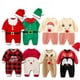 thumbnail image 2 of Disfraces de Navidad, ropa para bebés y niños, Cosplay para niñas, elfo verde, Papá Noel, Pelele de algodón de manga larga para niños y niñas + conjunto de sombrero, traje de Navidad, 2 of 4
