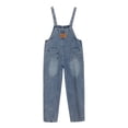 thumbnail image 5 of ZLBDYG Girls Baggy Denim Overalls Teen Wide Leg Jean Overalls Adjustable Strap Casual Bib Overall Y2K Pocket Jumpsuit, 5 of 9