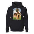 thumbnail image 1 of Wild Bobby, German Shepherd Dog Animal Pet Lover, Dog Lover, Unisex Graphic Hoodie Sweatshirt, Black, X-Large, 1 of 3
