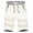 White, variant on Men's Shorts Casual Classic Fit Drawstring Summer Beach Shorts with Elastic Waist and Pockets