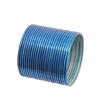 Sunsoul By Touchstone "Colorful Bangle Collection" Attractive Look Royal Blue Textured Color Indian Bollywood Thin Designer Jewelry Metal Bangle Bracelets For Women. Set Of 24.