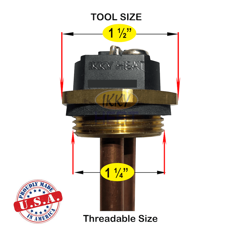 IKKY HEAT, Heating Element HE9K240VC, 9000W-240V, Replacement Bostemp, EcoSmart, Eemax, iHeat, Rheem, Richmond Brands, Copper Material