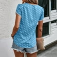 thumbnail image 6 of USSUMA T-Shirts for Women Trendy,Womens Tops Summer Leopard Printed Dressy T Shirts Casual O Neck Petal Sleeve Blouses Shirt, 6 of 8