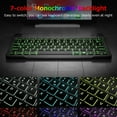 thumbnail image 4 of TFixol 10 inch Wireless BT Keyboard Ultra-thin Rechargeable BT Keyboard Three-system Compatible 7-color Monochrome backlight Black, 4 of 8