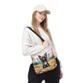 thumbnail image 2 of Welcome Spring Fairy Chinese Crested in Flower Meadow All Over Print 3D Canvas Tote Bag Dog Lover Reusable Handbag - 13002, 2 of 5