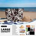 thumbnail image 5 of Xecao Cow Skin for versatile beach bag for women includes zipper pockets and waterproof material, ideal for vacations and adventures., 5 of 7