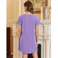 thumbnail image 5 of Ekouaer Nightgowns for Women Cotton Sleepshirts Short Sleeve Nightshirt Tshirt Night Gown Casual Sleepdress Comfy Nightdress, 5 of 6