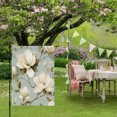 thumbnail image 6 of Vintage Floral Garden Flag 12 x 18 Inches, Magnolia Flowers Branches Rustic Botanical Teal Weather Proof Outdoor Patio Flags Double Sided Small Garden Decoration for Yard Outside Home, 6 of 9