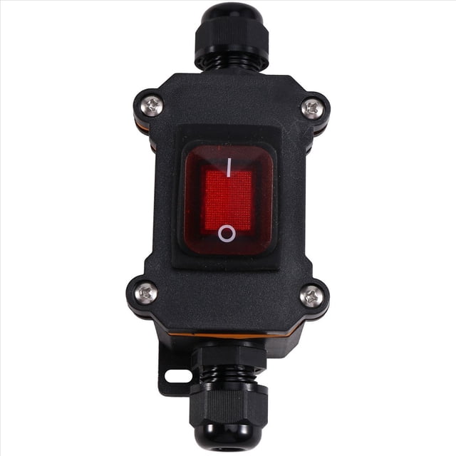 Interruptor Tipo Impermeable y A Prueba de Lluvia para Exteriores IP65, Fuente de Alimentación de 220 V, Interruptor Intermedio, Conector Eléctrico Alto