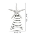 thumbnail image 4 of Fwttom Christmas Tree Topper, Christmas Star Tree Toppers, Five Point Star Shape Christmas Decorations, 9 Inches Resin Christmas Tree Star for Christmas Tree Toppers, White, 4 of 6