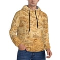 thumbnail image 2 of Pofeuu Old Vintage Map Of Sea Print Mens Casual Hooded Collar Drawstring Hoodies Pullover Sweatshirts Casual Long Sleeve Shirts-XX-Large, 2 of 7