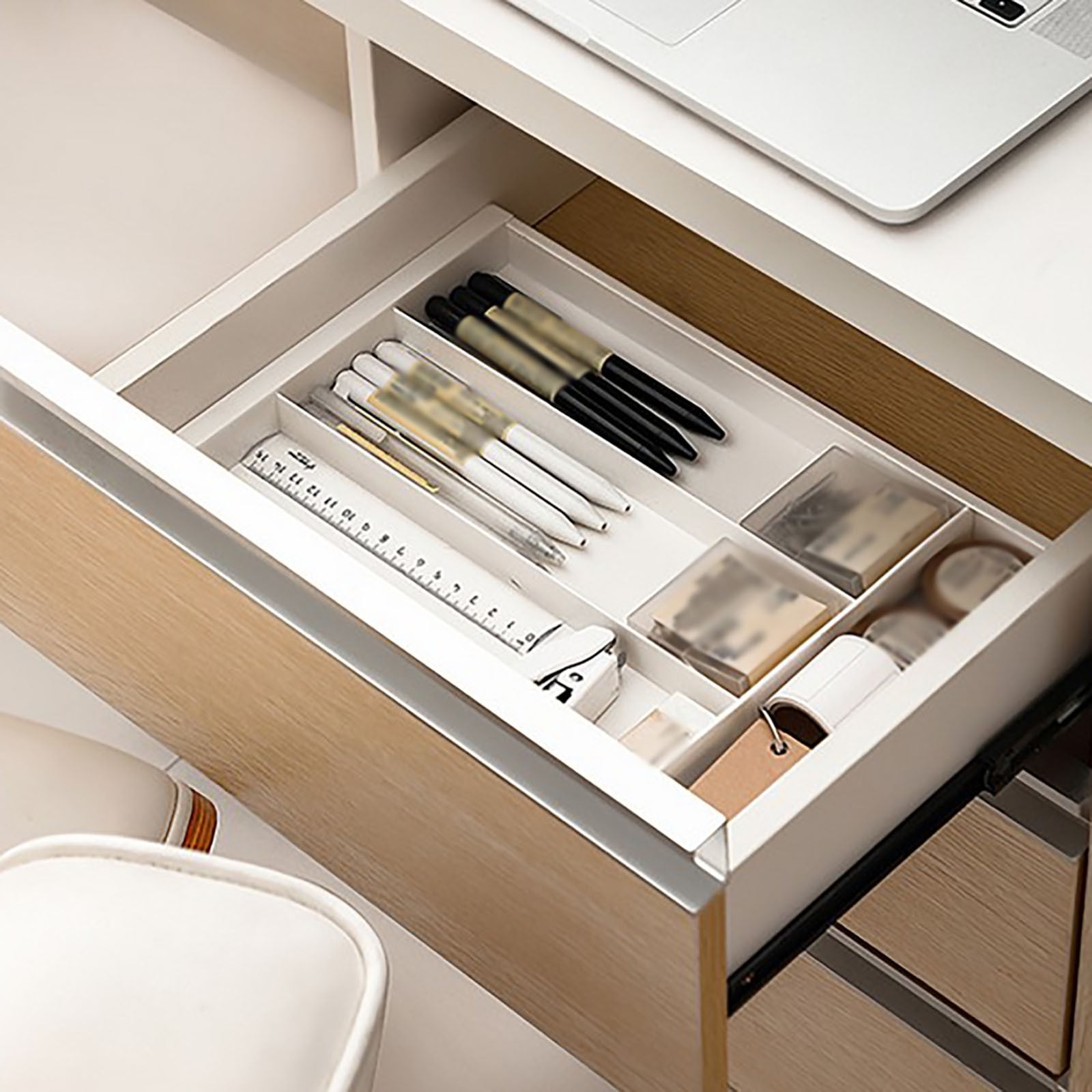 Expandable Silverware Drawer Organizer Adjustable Flatware Cutlery Tray Large Capacity Utensil Storage Container Divider
