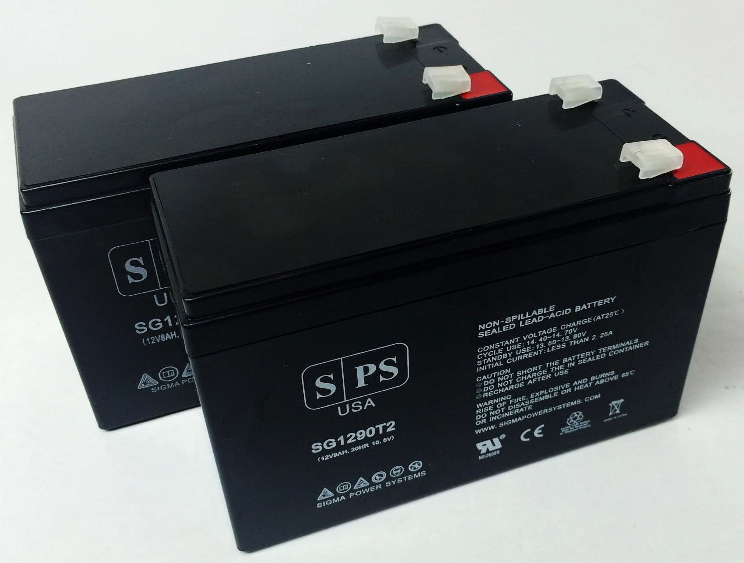 SPS Brand 12V 9Ah Replacement Battery (SG1290T2) for MGE Pulsar 72V EXB (Terminal T2) (2 Pack)