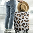 thumbnail image 2 of Black and Orange Of Leopard Print Luggage Cover Fashion Suitcase Cover Baggage Covers Fit 25-28 Inch Luggage (Go Travel), 2 of 5