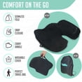 thumbnail image 3 of Cushy Tushy Premium Foldable Travel Seat Cushion, 18" x 14", Black Solid Print, for Relief of Lower Back, Sciatic, Butt and Tailbone Pain, 1 Count, 3 of 7