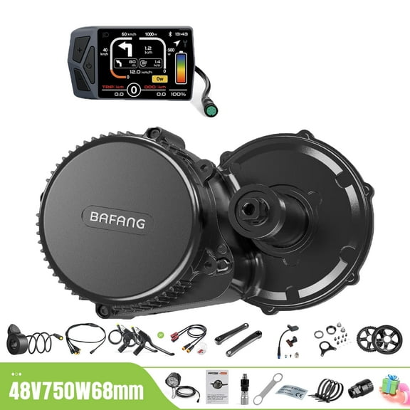 BAFANG Mid Drive Kit 750W BBS02B Electric Bike Conversion Kit 48V Ebike Conversion Kit for 68-73MM Mountain Bike Road Bike EKD01 Display (No Battery)
