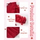 thumbnail image 5 of Vestido para niños pequeños Sweetabby 2T de tul con volantes rojos, manga larga, 5 of 8