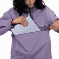 thumbnail image 3 of PUFFIT Waterproof Jacket Oversized Hoodie Coat Half Zip Rain Jacket with Adjustable Waist, Hood & Cuffs, Pullover Jacket Outerwear with Large Kangaroo Pocket for All Seasons Daily Wear, 3 of 7