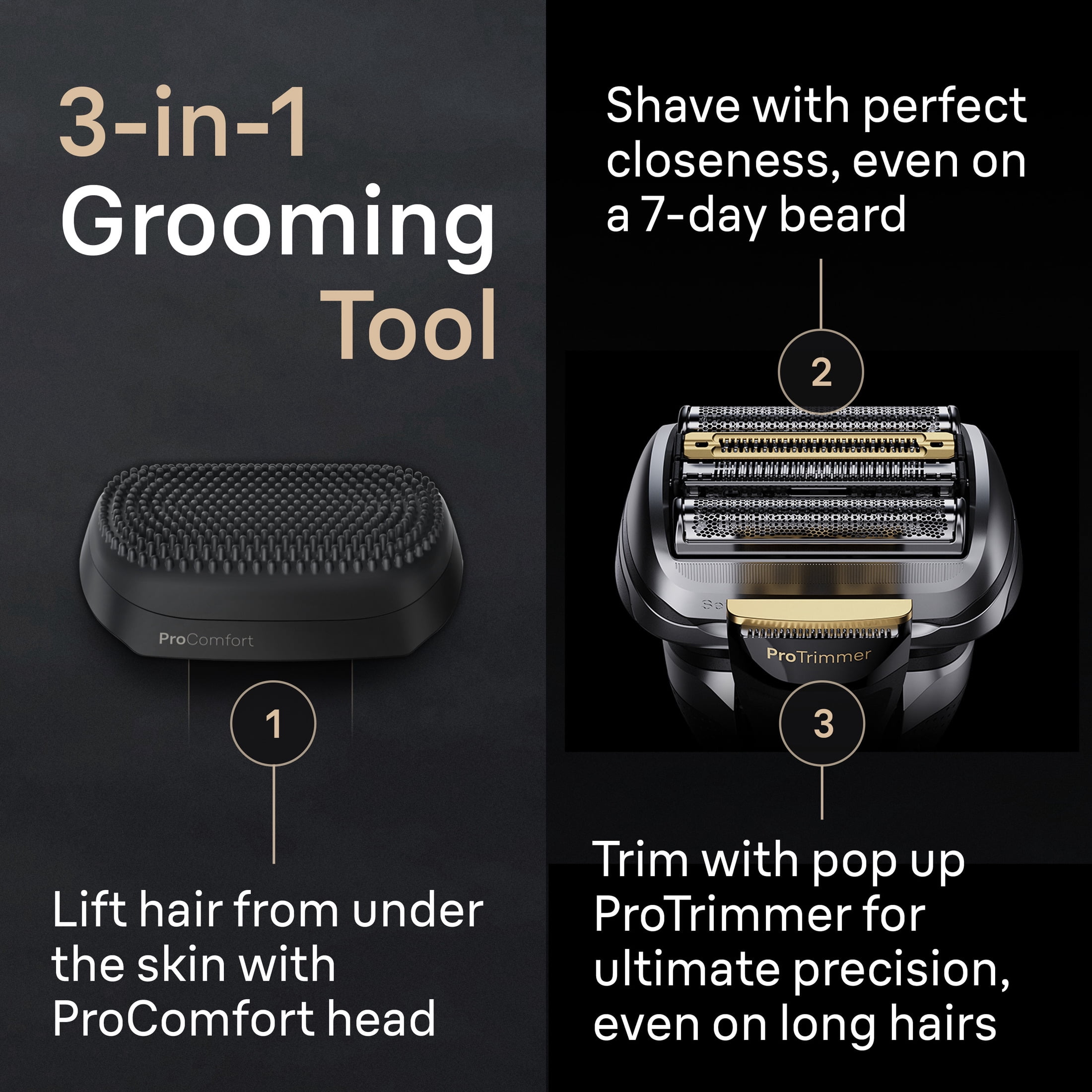 Braun Series 9 PRO+ Men's Face Electric Razor with Shaver Care Cartridge, Silver, 9599cc