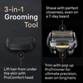 thumbnail image 4 of Braun Series 9 PRO+ Men's Face Electric Razor with Shaver Care Cartridge, Silver, 9599cc, 4 of 11