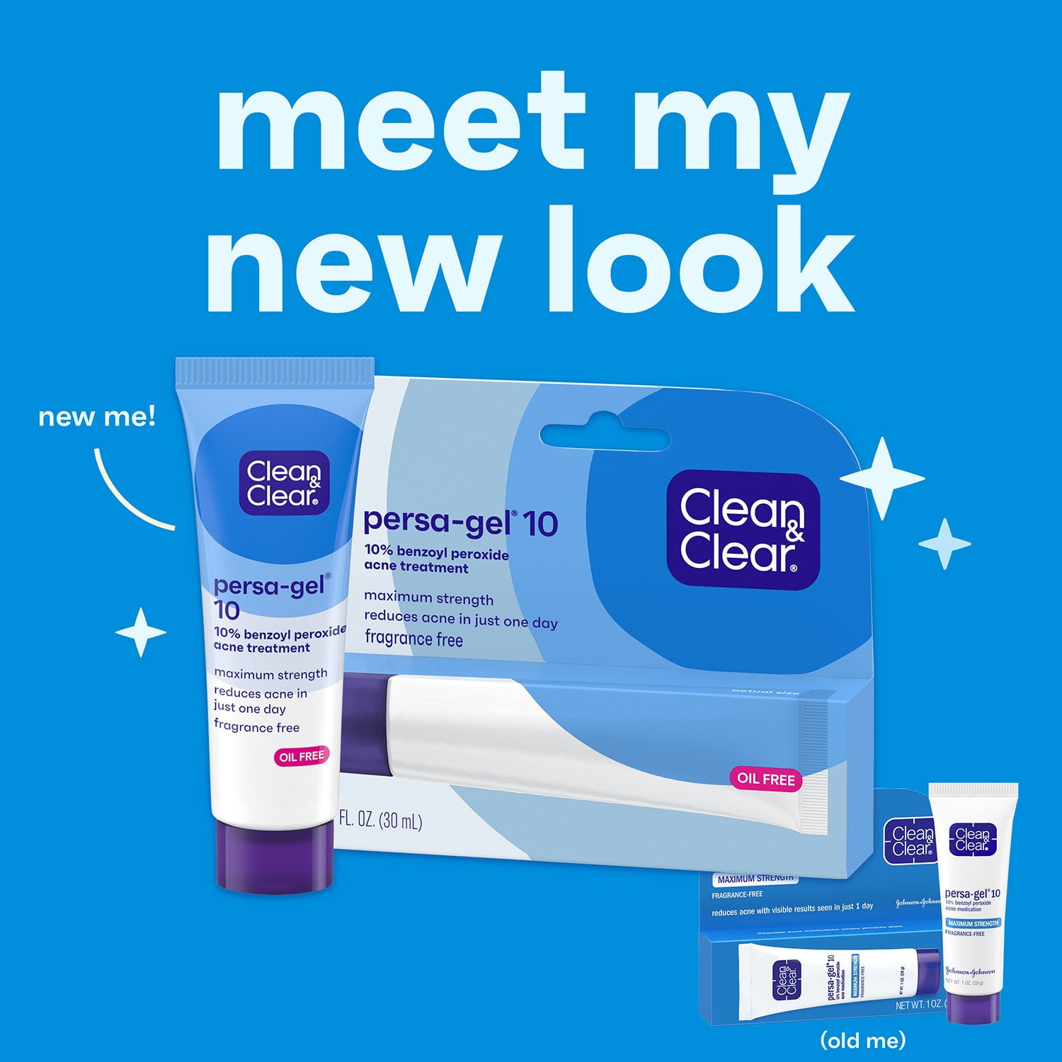 Clean & Clear Persa-Gel 10 Acne Gel, 10% Benzoyl Peroxide, 1 fl. oz - 2 Pack