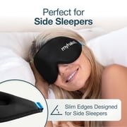 MyHalos Sleep Mask - 100% Blackout Sleeping Mask for Women, Men and Side Sleepers - Premium Memory Foam, 3D Sleeping Eye Mask for Zero Eye Pressure, Eyelash Friendly, Soft & Breathable Design