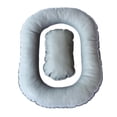 thumbnail image 3 of 2x Baby Poser Pillow Soft Donut Pillow Filler Photo Prop Accesorios 3-Color gris Zulema Almohada posando para bebés, 3 of 6